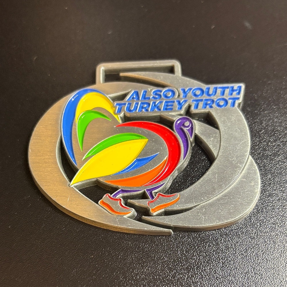 3/$15 - Colorful Turkey Trot Medal